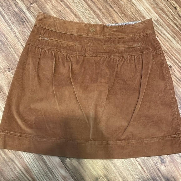 Athleta women’s skirt 4 small mini corduroy tan brown pockets stretch casual - Picture 5 of 7